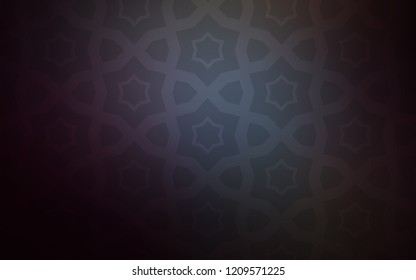 Dark BLUE vector background with colored stars. Stars on blurred abstract background with gradient. Pattern for new year ad, booklets.