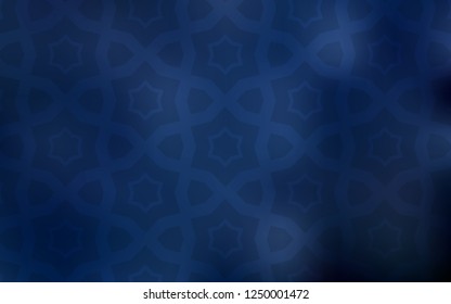 Dark BLUE vector background with colored stars. Modern geometrical abstract illustration with stars. Best design for your ad, poster, banner.