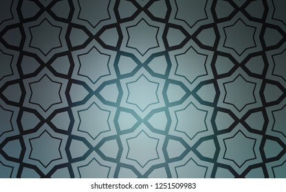 Dark BLUE vector background with colored stars. Stars on blurred abstract background with gradient. Pattern for websites, landing pages.