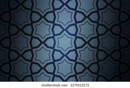 Dark BLUE vector background with colored stars. Glitter abstract illustration with colored stars. Pattern for wrapping gifts.