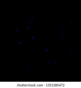 Dark BLUE vector background with colorful stars. Shining colorful illustration with small and big stars. Pattern for websites, landing pages.