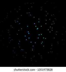 Dark BLUE vector background with colorful stars. Shining colorful illustration with small and big stars. Design for your business promotion.