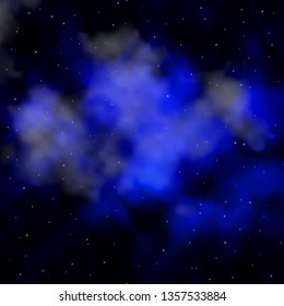 Dark BLUE vector background with colorful stars. Modern geometric abstract illustration with stars. Pattern for new year ad, booklets.