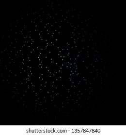 Dark BLUE vector background with colorful stars. Decorative illustration with stars on abstract template. Pattern for new year ad, booklets.