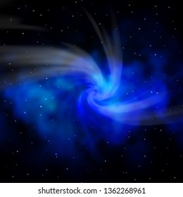 Dark BLUE vector background with colorful stars. Colorful illustration in abstract style with gradient stars. Pattern for websites, landing pages.