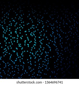 Dark BLUE vector background with colorful stars. Shining colorful illustration with small and big stars. Pattern for new year ad, booklets.