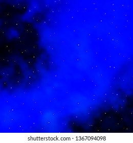 Dark BLUE vector background with colorful stars. Colorful illustration in abstract style with gradient stars. Theme for cell phones.