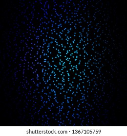 Dark BLUE vector background with colorful stars. Shining colorful illustration with small and big stars. Best design for your ad, poster, banner.