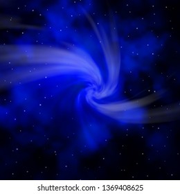 Dark BLUE vector background with colorful stars. Modern geometric abstract illustration with stars. Design for your business promotion.