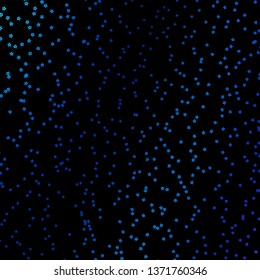 Dark BLUE vector background with colorful stars. Colorful illustration with abstract gradient stars. Design for your business promotion.