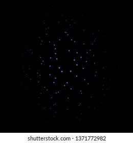 Dark BLUE vector background with colorful stars. Decorative illustration with stars on abstract template. Theme for cell phones.