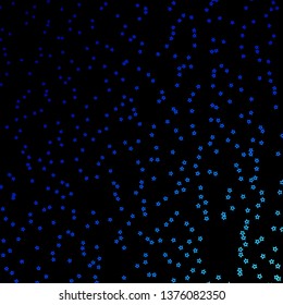 Dark BLUE vector background with colorful stars. Colorful illustration in abstract style with gradient stars. Design for your business promotion.
