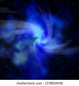 Dark BLUE vector background with colorful stars. Colorful illustration in abstract style with gradient stars. Pattern for websites, landing pages.