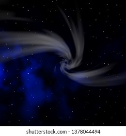 Dark BLUE vector background with colorful stars. Modern geometric abstract illustration with stars. Theme for cell phones.