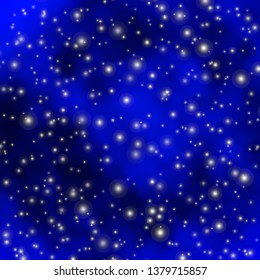 Dark BLUE vector background with colorful stars. Modern geometric abstract illustration with stars. Best design for your ad, poster, banner.