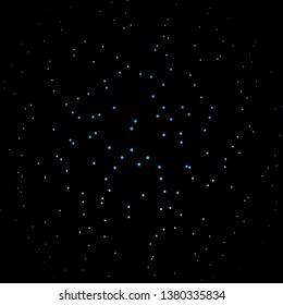 Dark BLUE vector background with colorful stars. Modern geometric abstract illustration with stars. Theme for cell phones.