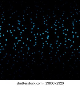 Dark BLUE vector background with colorful stars. Decorative illustration with stars on abstract template. Pattern for wrapping gifts.