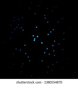 Dark BLUE vector background with colorful stars. Blur decorative design in simple style with stars. Best design for your ad, poster, banner.