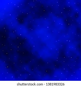 Dark BLUE vector background with colorful stars. Blur decorative design in simple style with stars. Theme for cell phones.