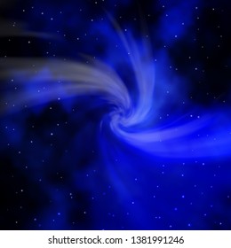 Dark BLUE vector background with colorful stars. Shining colorful illustration with small and big stars. Pattern for websites, landing pages.