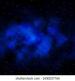 Dark BLUE vector background with colorful stars. Blur decorative design in simple style with stars. Pattern for websites, landing pages.