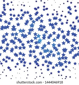 Dark BLUE vector background with colorful stars. Decorative illustration with stars on abstract template. Theme for cell phones.