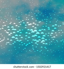 Dark BLUE vector background with colorful stars. Colorful illustration in abstract style with gradient stars. Pattern for wrapping gifts.
