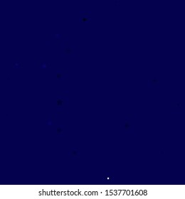 Dark BLUE vector background with colorful stars. Decorative illustration with stars on abstract template. Pattern for websites, landing pages.