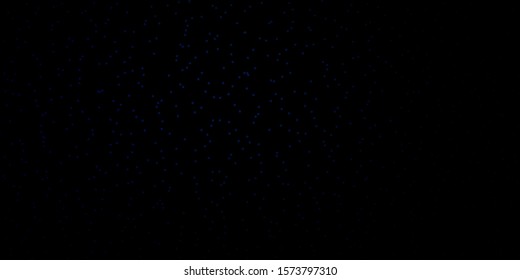 Dark BLUE vector background with colorful stars. Colorful illustration with abstract gradient stars. Pattern for wrapping gifts.