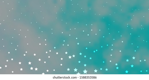 Dark BLUE vector background with colorful stars. Modern geometric abstract illustration with stars. Theme for cell phones.