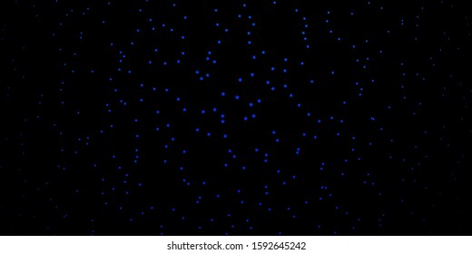 Dark BLUE vector background with colorful stars. Modern geometric abstract illustration with stars. Best design for your ad, poster, banner.