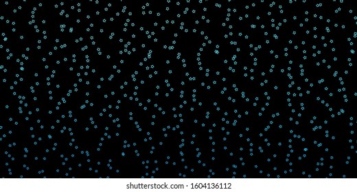 Dark BLUE vector background with colorful stars. Decorative illustration with stars on abstract template. Best design for your ad, poster, banner.
