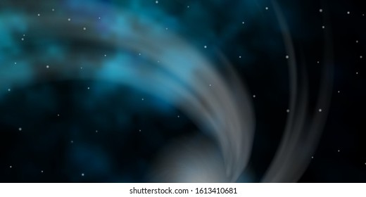 Dark BLUE vector background with colorful stars. Modern geometric abstract illustration with stars. Pattern for new year ad, booklets.