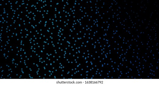 Dark BLUE vector background with colorful stars. Colorful illustration in abstract style with gradient stars. Pattern for wrapping gifts.