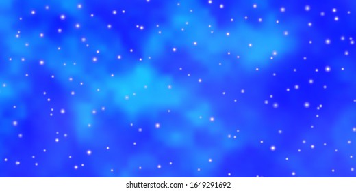 Fondo vector azul oscuro con estrellas coloridas. Diseño decorativo deslucido y de estilo sencillo con estrellas. Diseño para su promoción empresarial.