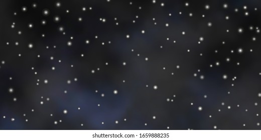 Fondo vector azul oscuro con estrellas coloridas. Ilustración colorida en estilo abstracto con estrellas degradadas. Mejor diseño para tu anuncio, afiche, banner.