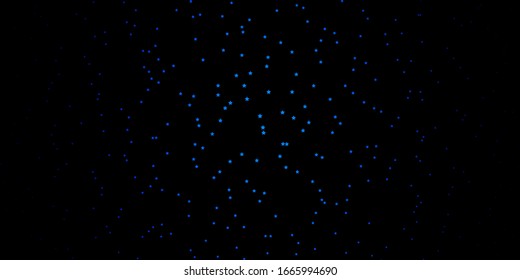 Fondo vector azul oscuro con estrellas coloridas. Dibujo abstracto geométrico moderno con estrellas. Patrón para sitios web, páginas de inicio.