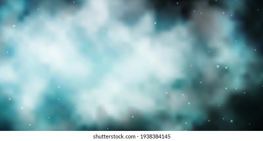 Dunkler BLAU, Vektorhintergrund mit bunten Sternen. Moderne geometrische abstrakte Illustration mit Sternen. Muster für neue Jahreswerbung, Broschüren.