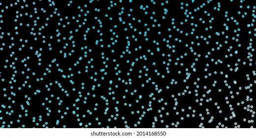 Dark BLUE vector background with colorful stars. Modern geometric abstract illustration with stars. Pattern for websites, landing pages.