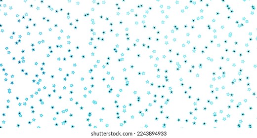 Dunkler BLAU, Vektorhintergrund mit bunten Sternen. Farbige Illustration mit kleinen und großen Sternen. Thema für Handys.