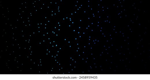 Dark BLUE vector background with colorful stars. Blur decorative design in simple style with stars. Theme for cell phones.