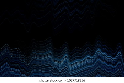 Dark BLUE vector background with curved circles. Shining crooked illustration in marble style. A completely new marble design for your business.