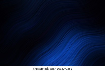 Dark BLUE vector background with curved circles. Creative geometric illustration in marble style with gradient. The best blurred design for your business.