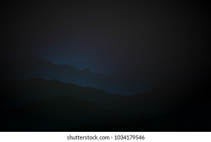 Dark BLUE vector background with curved circles. Creative geometric illustration in mountain style with gradient. A new texture for your  ad, booklets, leaflets.