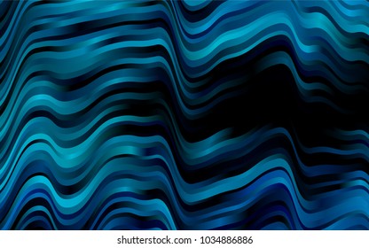 Dark BLUE vector background with curved circles. Brand-new colored illustration in marble style with gradient. The elegant pattern for brand book.