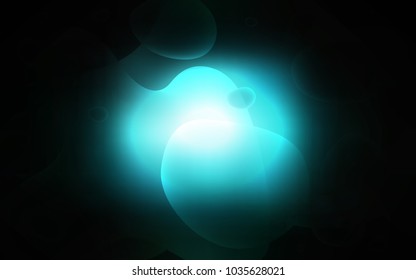 Dark BLUE vector background with curved circles. Shining illustration, which consist of blurred lines, circles. A completely new template for your business design.
