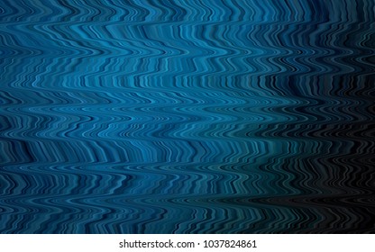 Dark BLUE vector background with curved circles. Colorful abstract illustration with gradient lines. Textured wave pattern for backgrounds.