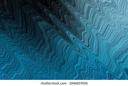 Dark BLUE vector background with curved circles. A vague circumflex abstract illustration with gradient. A new texture for your  ad, booklets, leaflets.