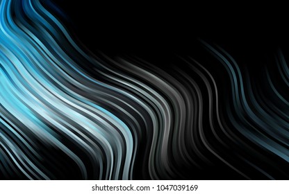 Dark BLUE vector background with curved circles. Creative illustration in halftone marble style with gradient. Marble design for your web site.