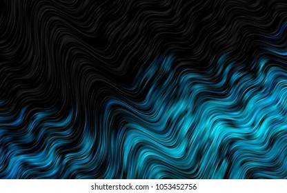 Dark BLUE vector background with curved circles. A completely new color illustration in marble style. Marble design for your web site.